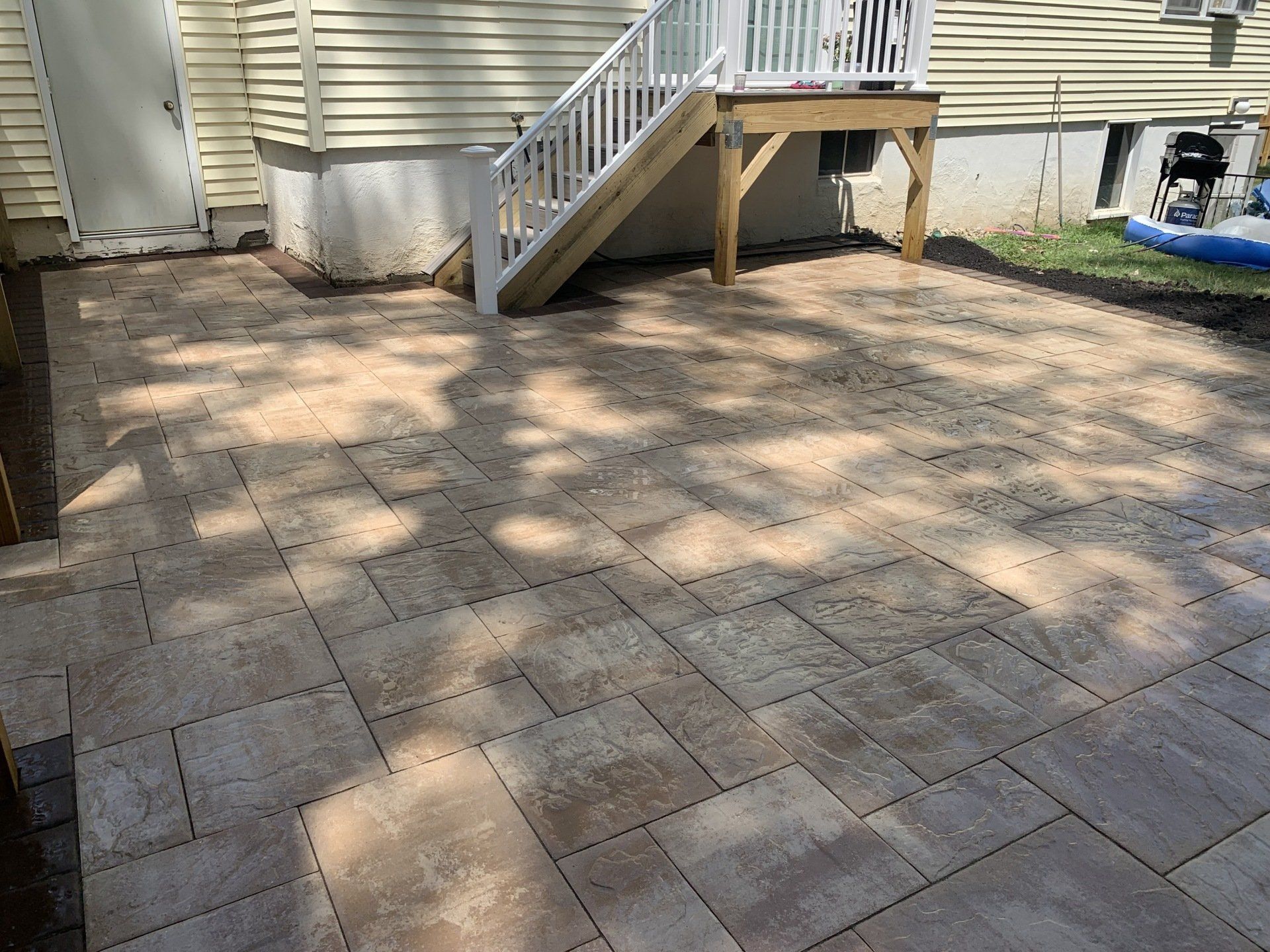 Backyard Newly Installed Patios — Hudson Valley — G & R Masonry
