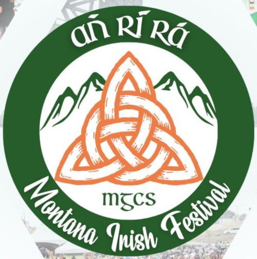 A logo for the montana irish festival