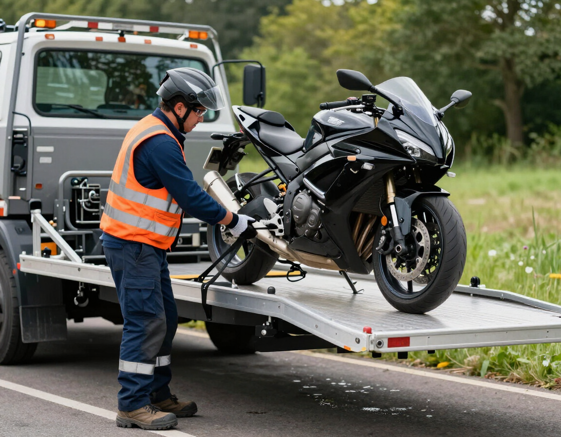 Tow truck transporting a vehicle in San Antonio