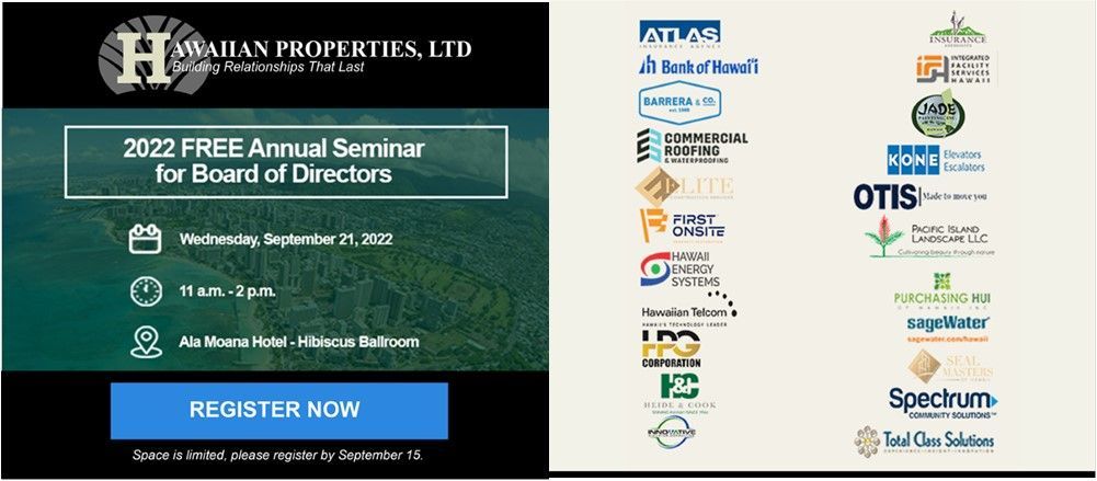 2019 BOD Seminar Presentation Handout – Honolulu, HI – Hawaiian Properties