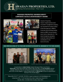December 2020 Industry Publication Ads – Honolulu, HI – Hawaiian Properties