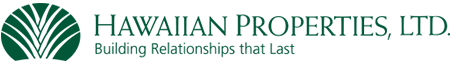 Hawaiian Properties, Ltd. logo with a green palm tree design, text