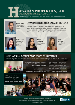 October 2018 Industry Publication Ads – Honolulu, HI – Hawaiian Properties