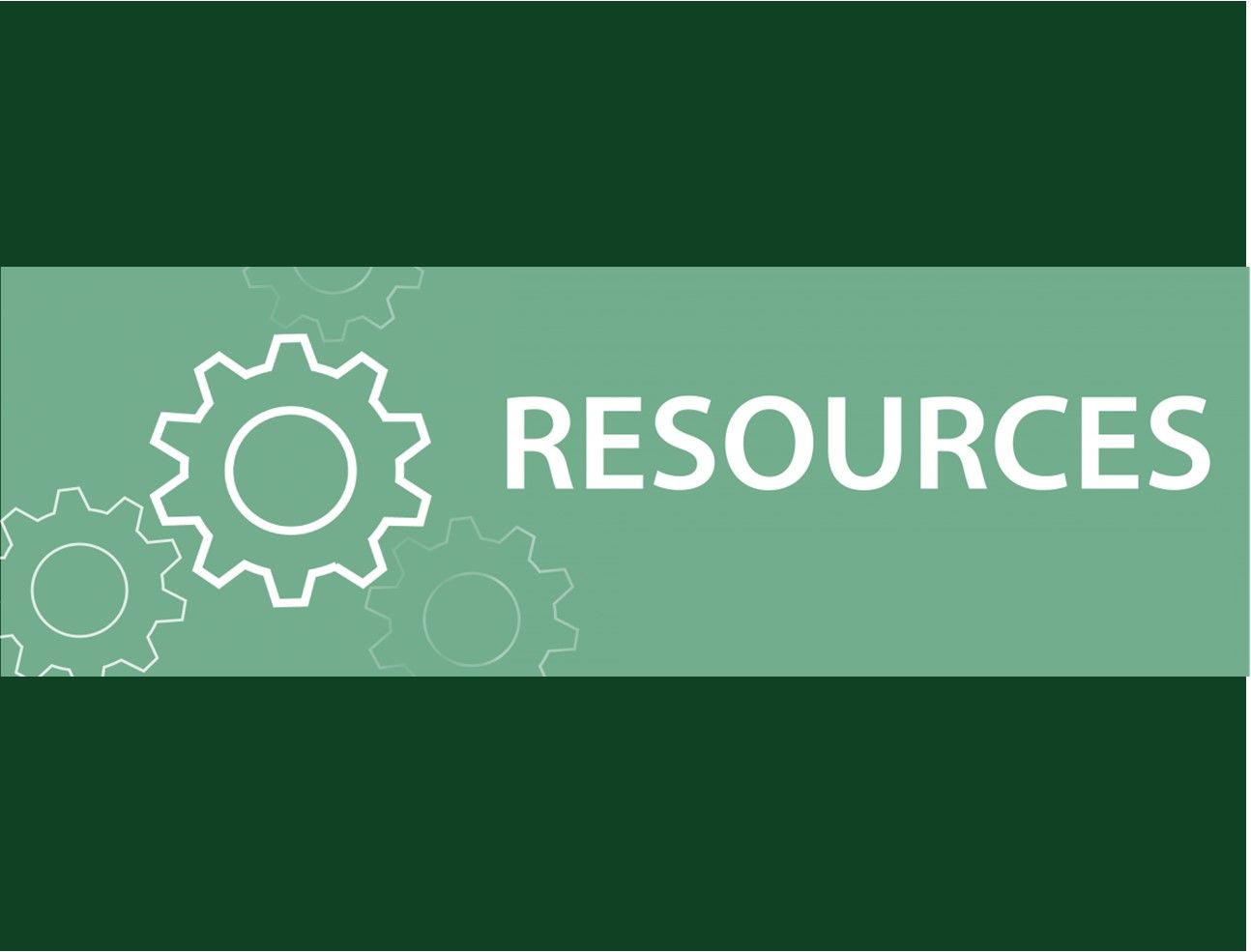 Green banner with 