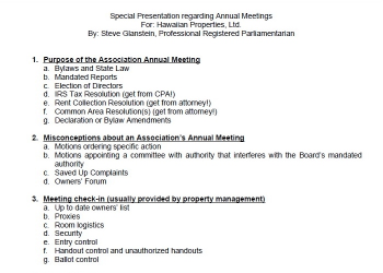 Mini Seminar 02-15-2020 Handout – Honolulu, HI – Hawaiian Properties