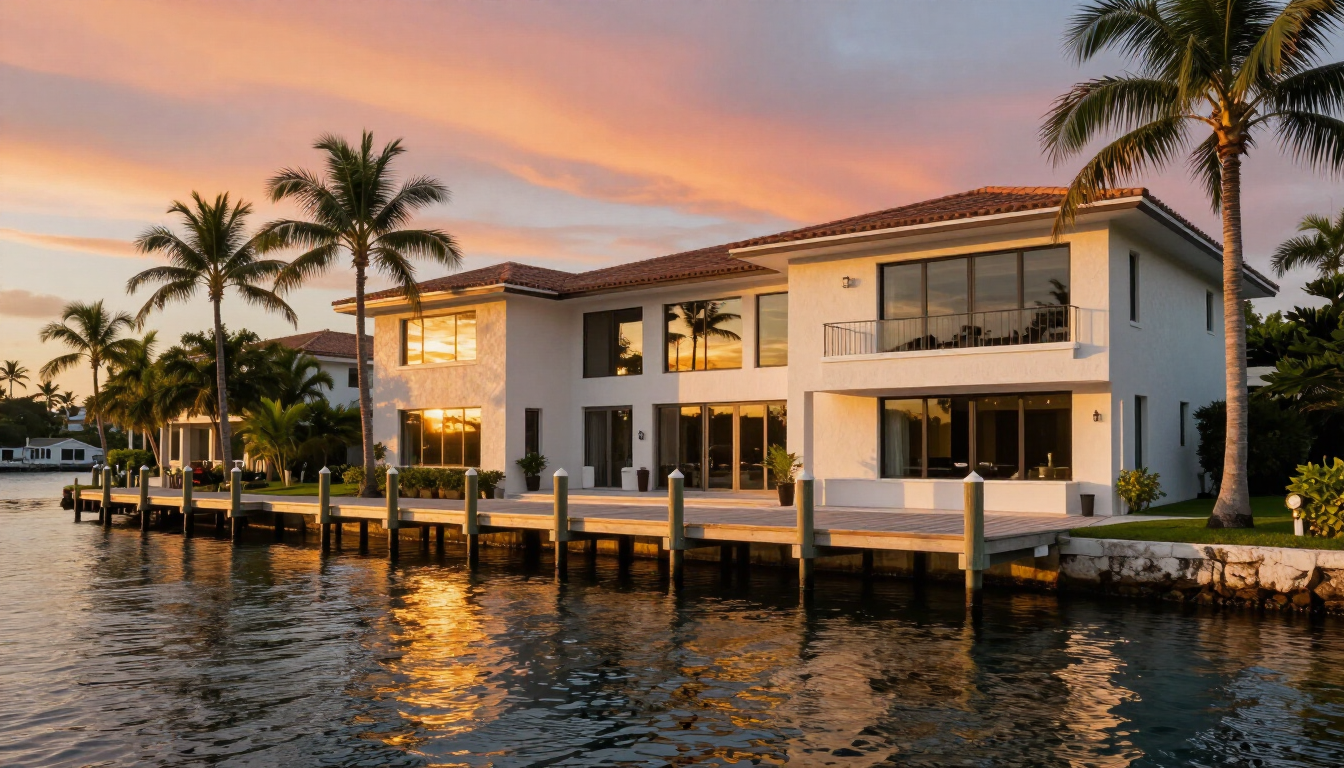 Newly listed waterfront properties in South Florida