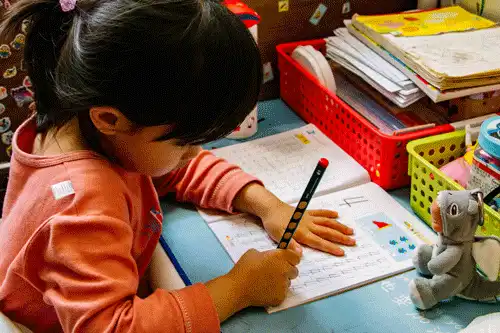Young student in classroom Young student in classroom