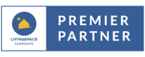 Livingspace Singapore Premier Partner logo with blue and gold branding
