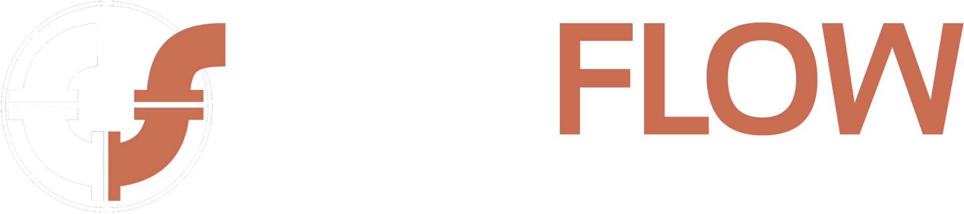 Ecoflow Services — Home Orange “FLOW” logo on a white background, with a stylized “f” icon on the left