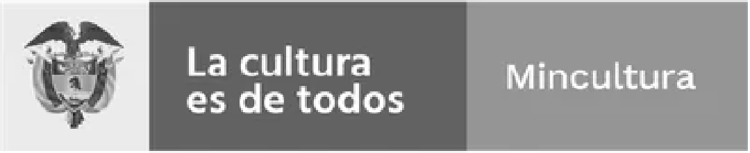 Logotipo del Ministerio de Cultura de Colombia con texto 