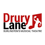 The logo for drury lane burlington 's musical theatre.