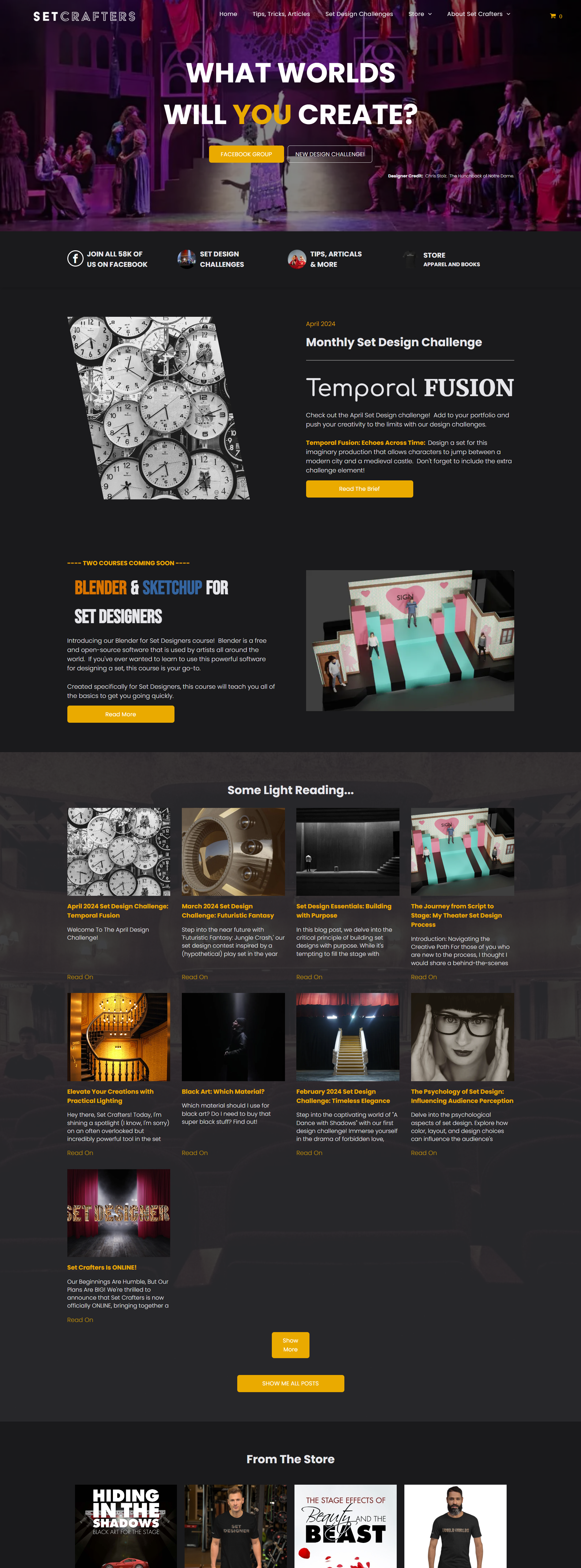 A screenshot of a website with a lot of pictures on it.