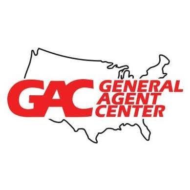GAC General Agent Center logo in red over a black outline map of the United States