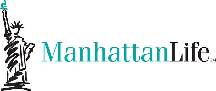 ManhattanLife logo with teal wordmark and black Statue of Liberty icon