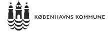 A black and white logo for kobenhavns kommune