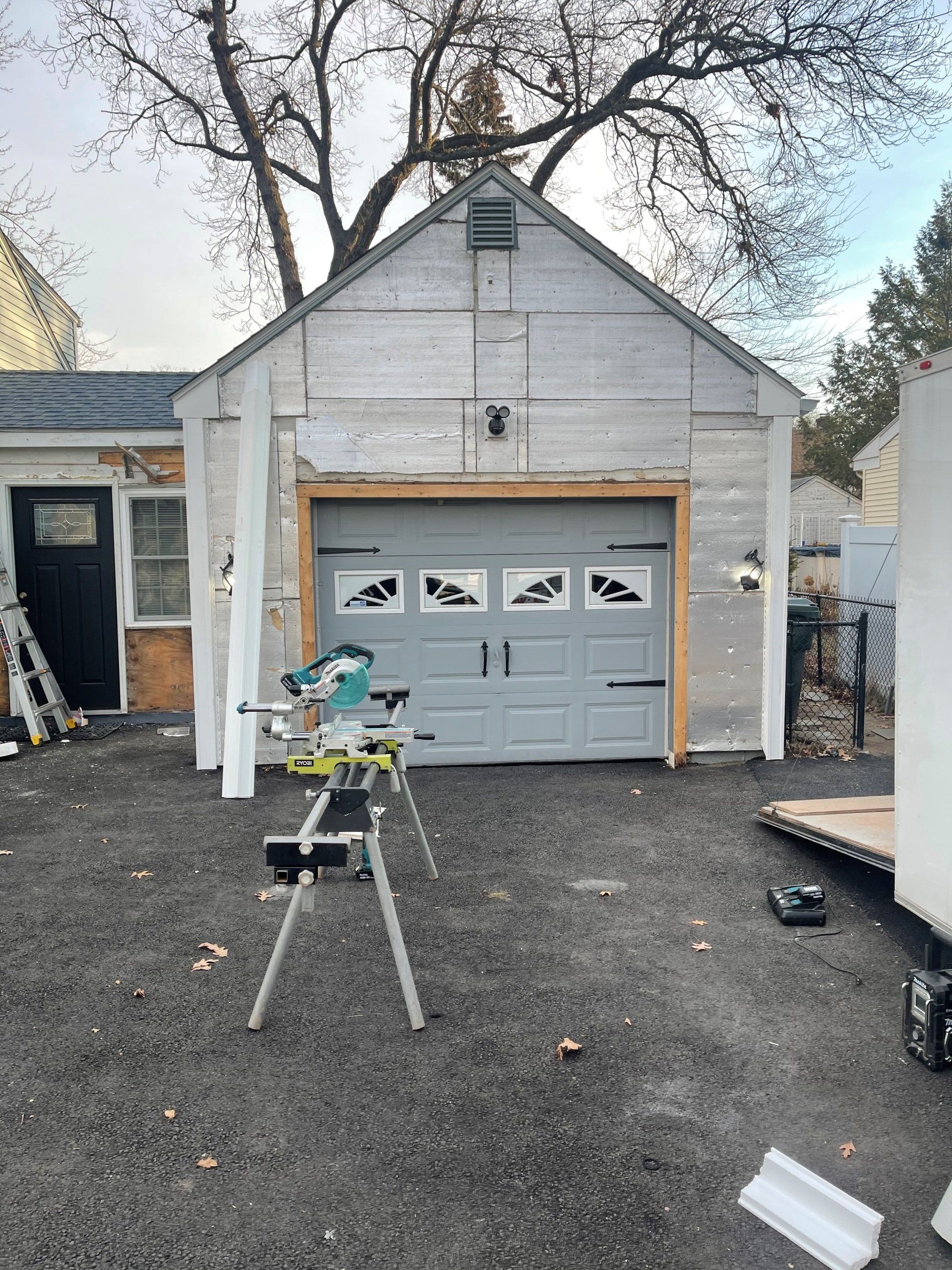 Before Sidings Garage — Chicopee, MA — Nova Home Improvements