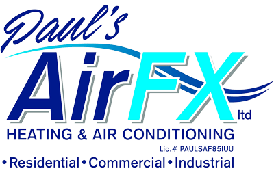 The logo for Paul's Air FX in Yakima, WA