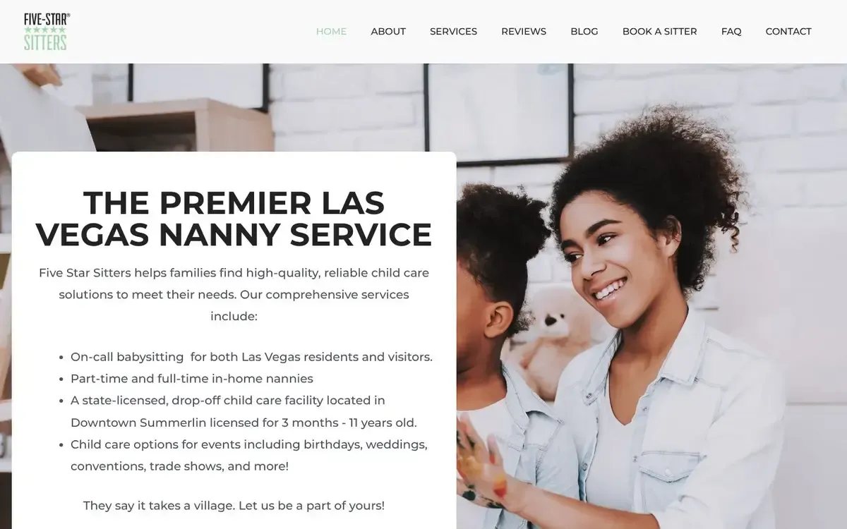Five Star Sitters website