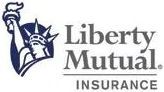 The logo for liberty mutual insurance with the statue of liberty on it.