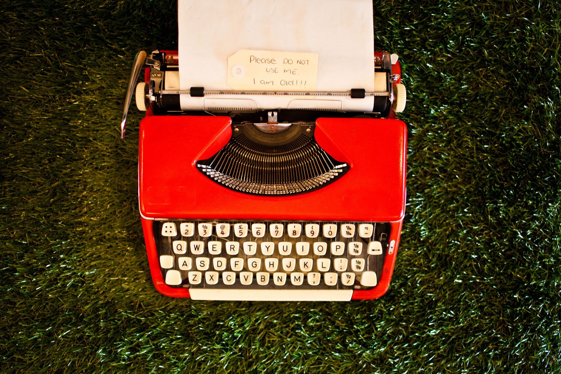 Old Red Typewriter — Shepparton, VIC — Mewo Metal Products