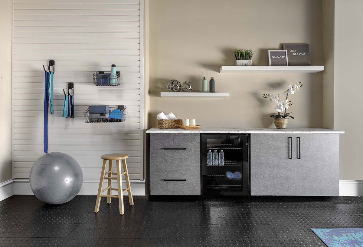 Custom Garage Cabinets - Yoga Studio
