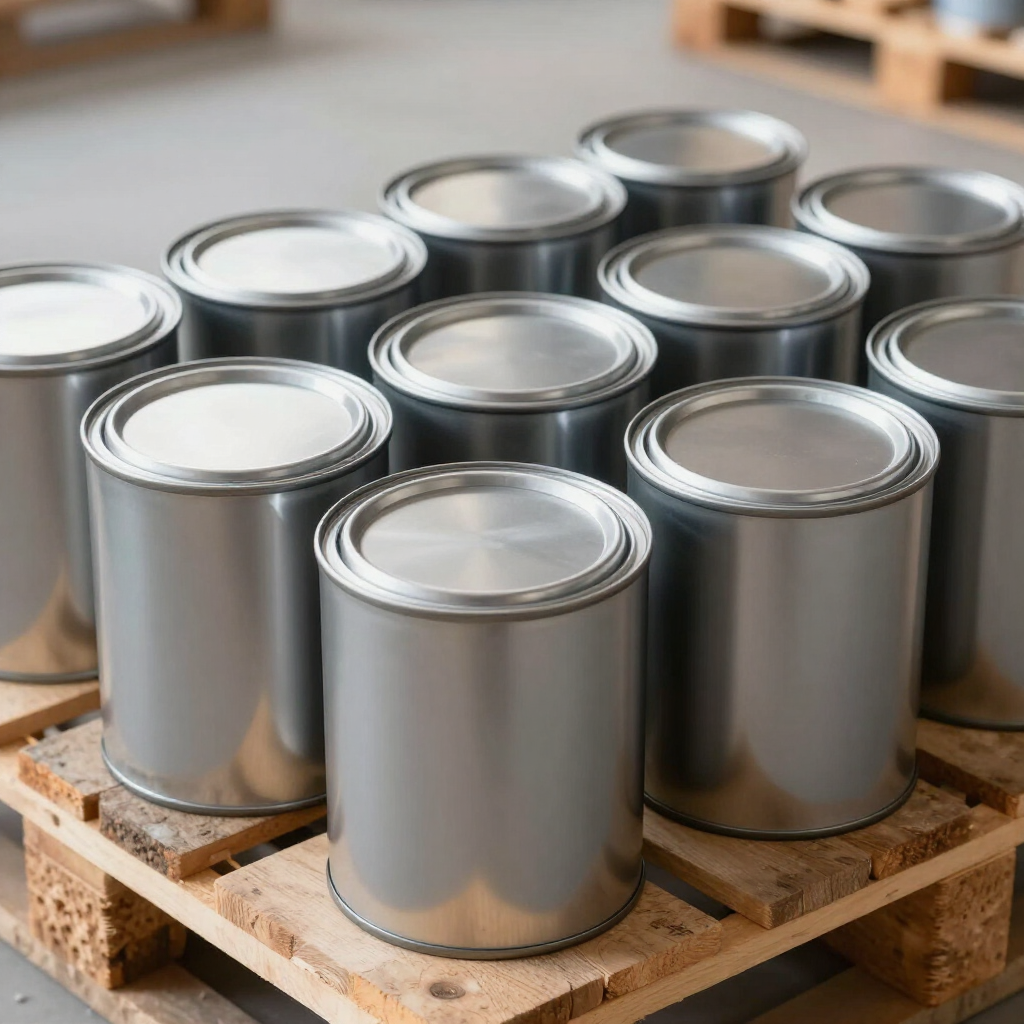 Compra de pintura por mayoreo: latas en tarimas