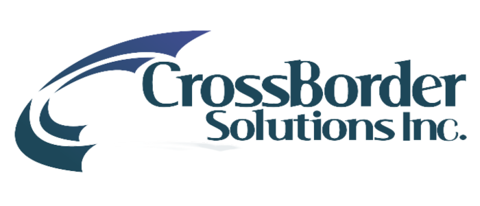 CrossBorder Solutions Inc. logo in blue and gray text with a stylized swoosh mark