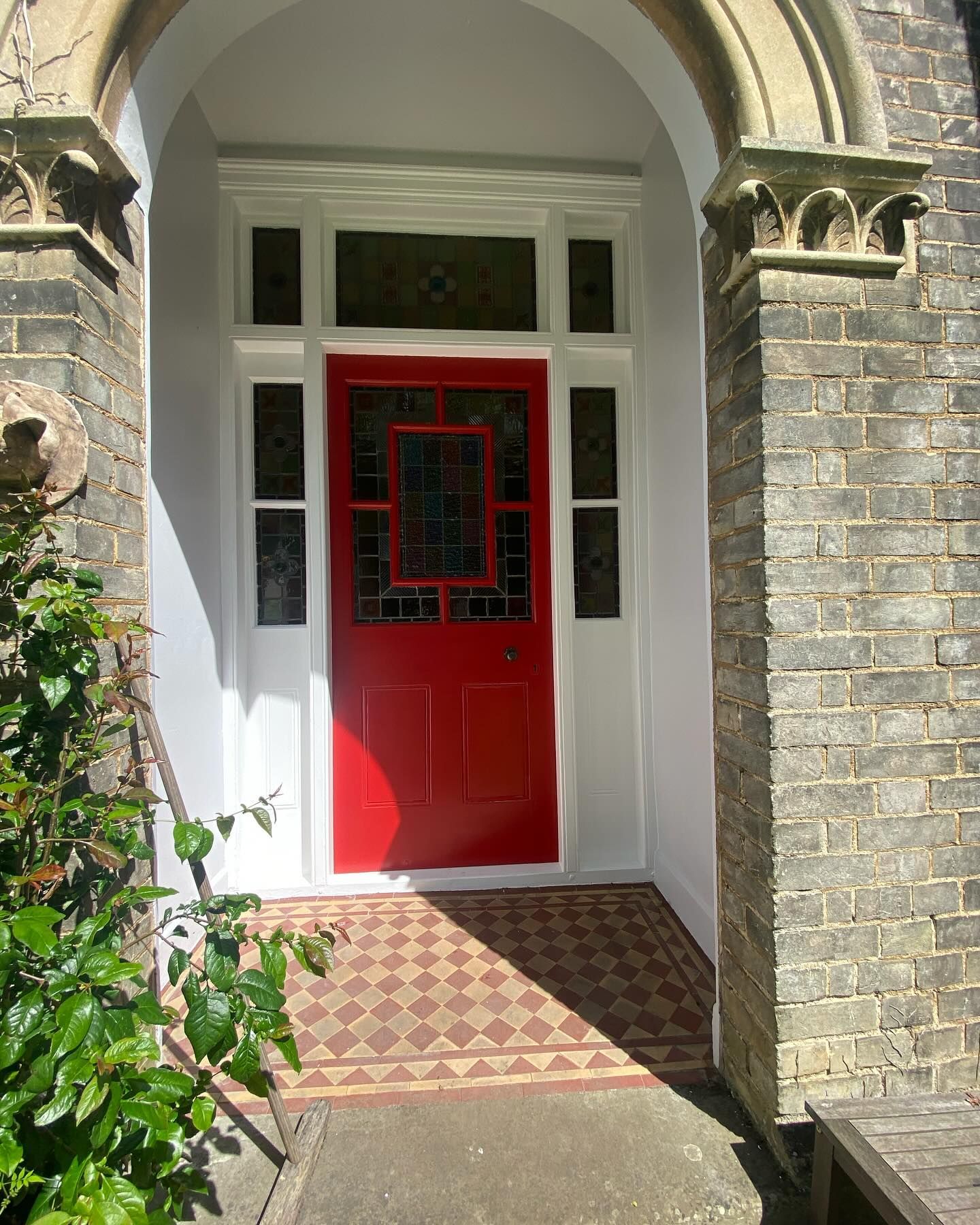 Front door refurbishing and painting  | effective home improvements by DMB Painting and Decorating near Sudbury Suffolk.
