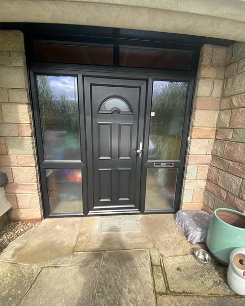 Front door refurbishing and painting  | effective home improvements by DMB Painting and Decorating near Sudbury Suffolk.
