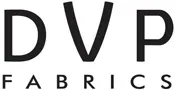 The logo for dvp fabrics is black and white on a white background.