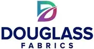 A logo for douglass fabrics with a colorful d on a white background.