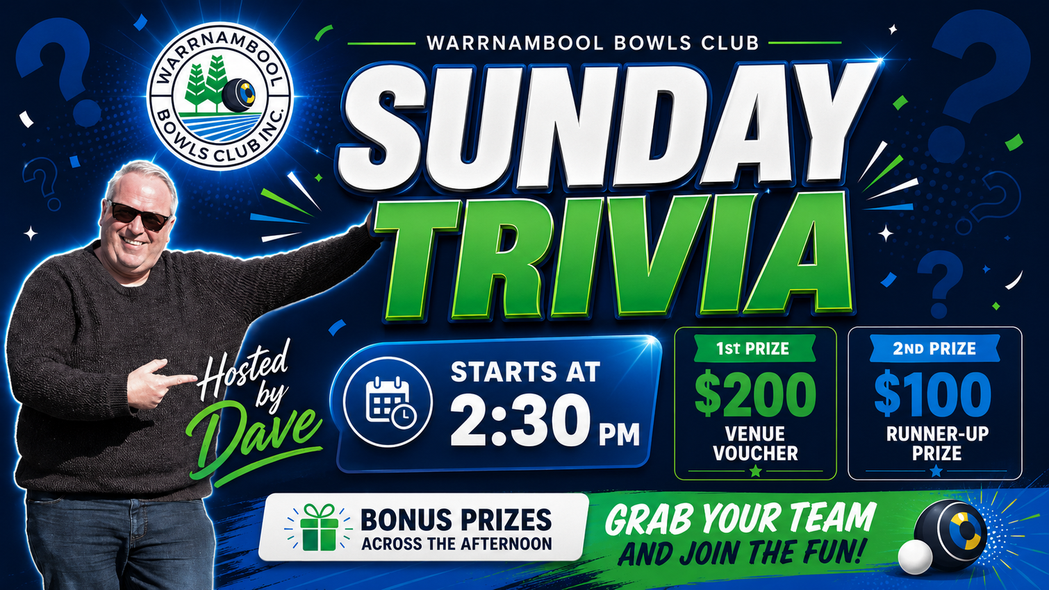 Trivia night at Warrnambool Bowls Club