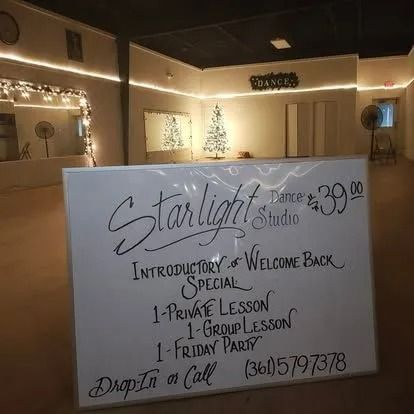White sign for 