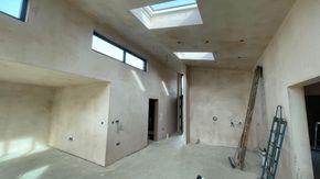 Image showing recent renovation project, with plastering in progress