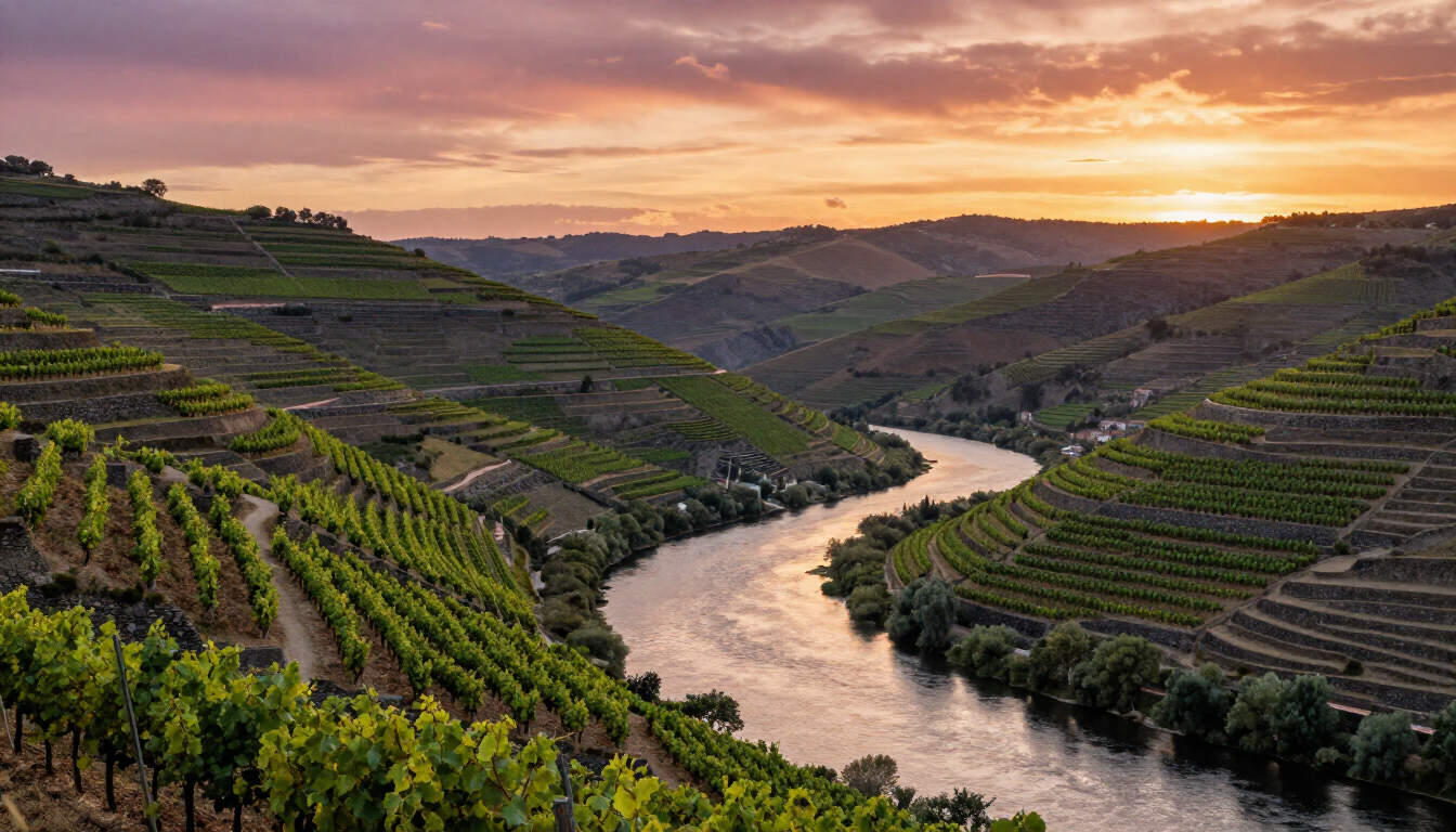 Wijngaarden in de Douro Vallei