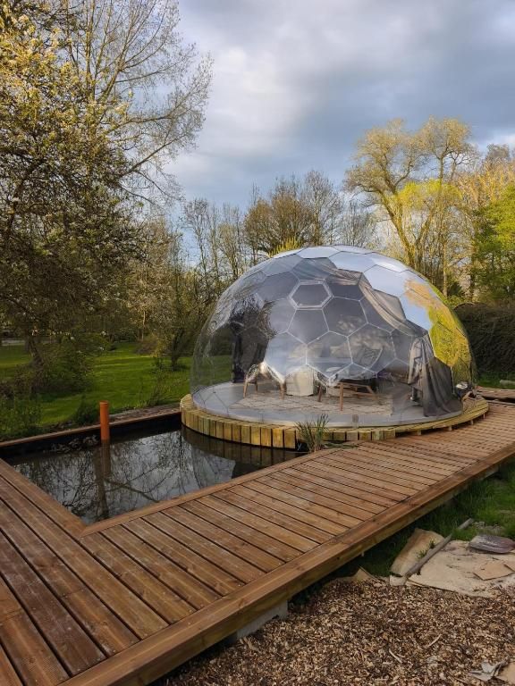 slapen in een bubbel.