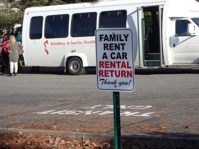 Whidbey SeaTac Shuttle - rent a Car Rental Return.