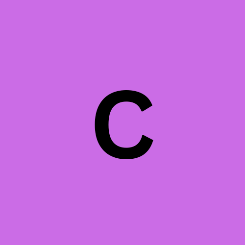 Black lowercase “c” centered on a purple background