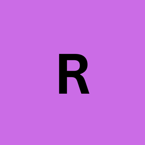 Black letter R on a purple background