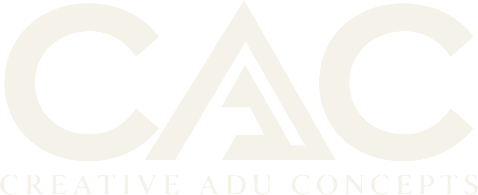Gold geometric house logo with the words “DESIGN & BUILD” below