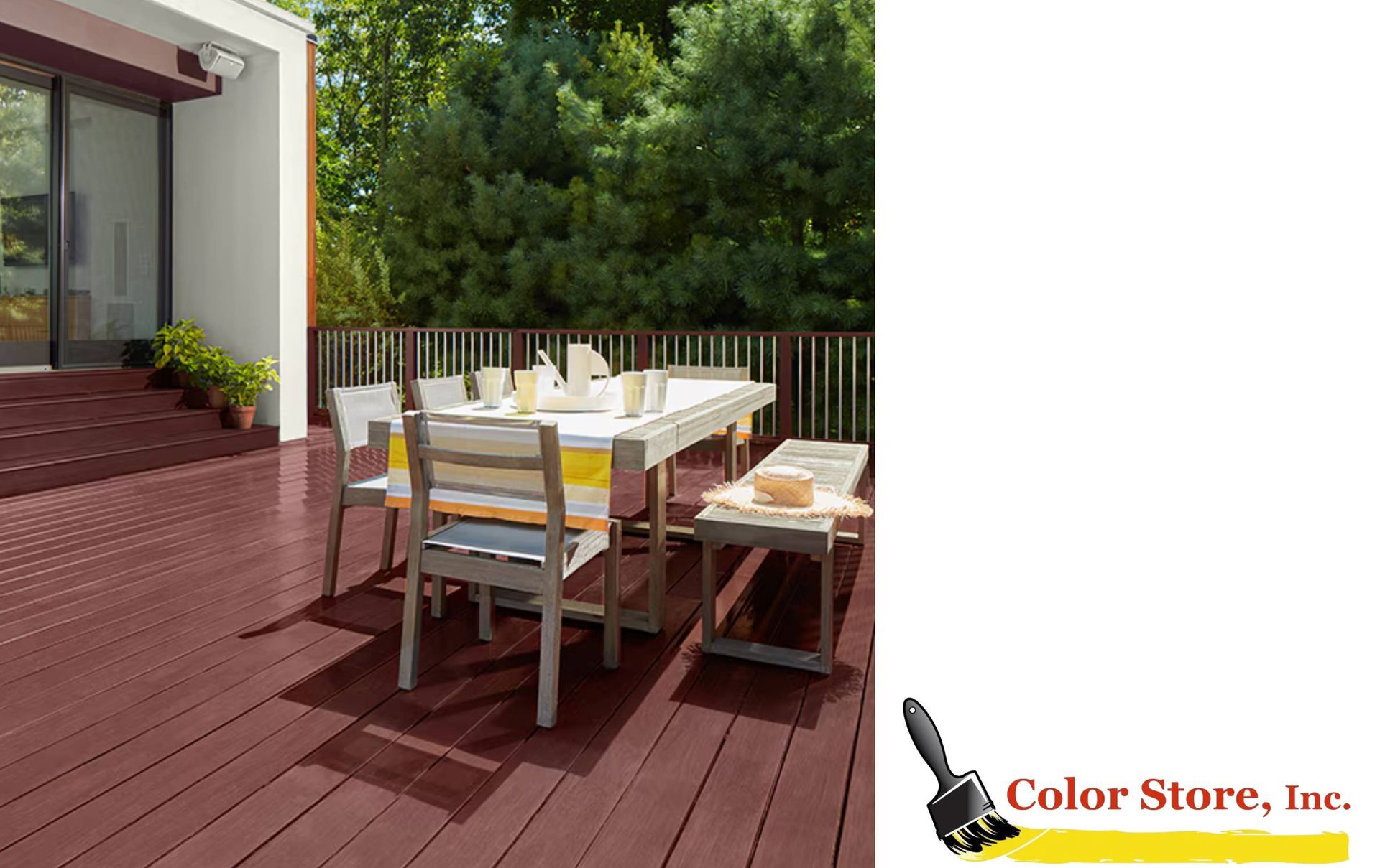 Benjamin Moore Woodluxe® Exterior Stain + Sealer on a deck near Waukee & Des Moines, IA and Omaha, NE