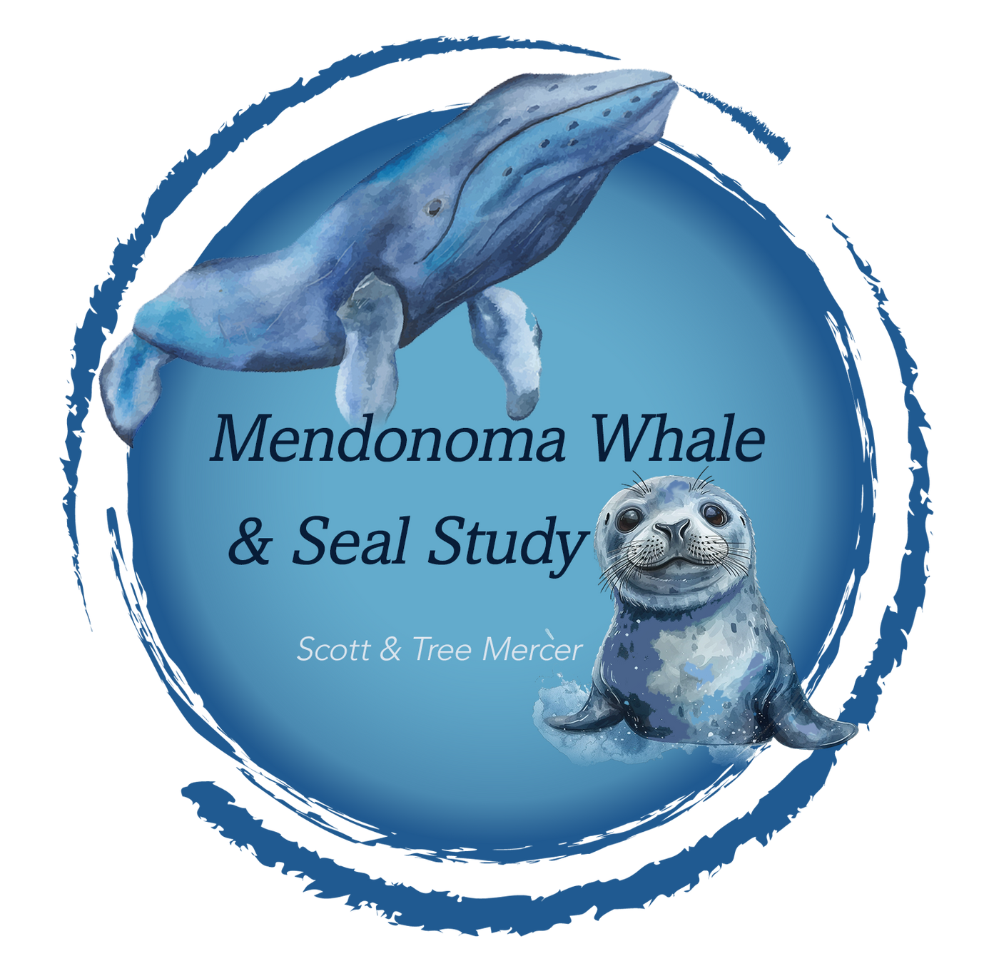 Whale and seal logo