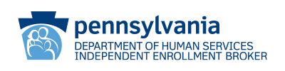 Pennsylvania Department of Human Services logo with a stylized family icon and state name.
