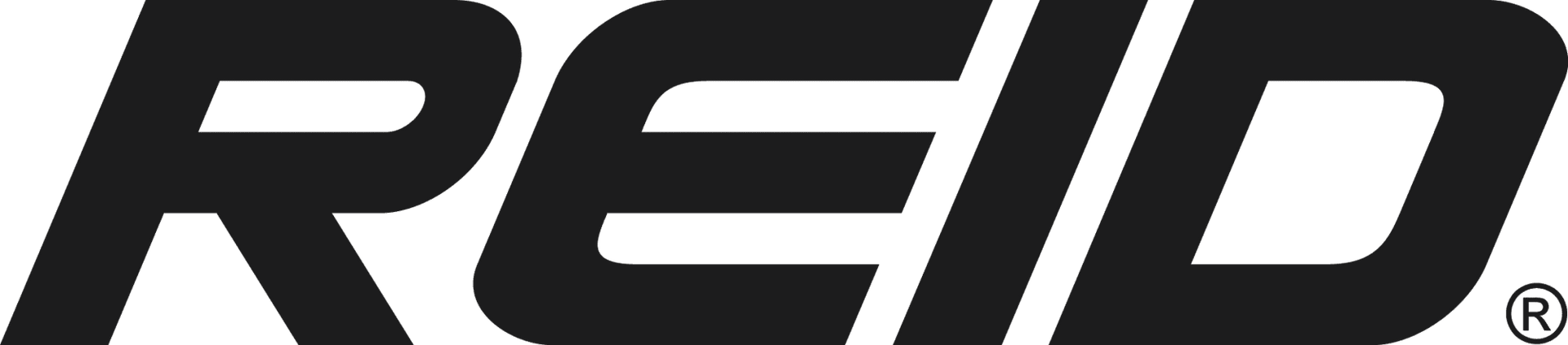 REID logo in bold black italic letters on a white background