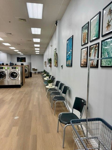 Waiting room inside Surf -N- Laundry laundromat