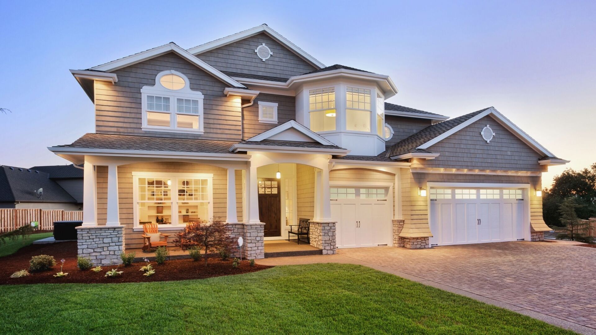 Home with exterior lighting lutron lighting control green bay wi