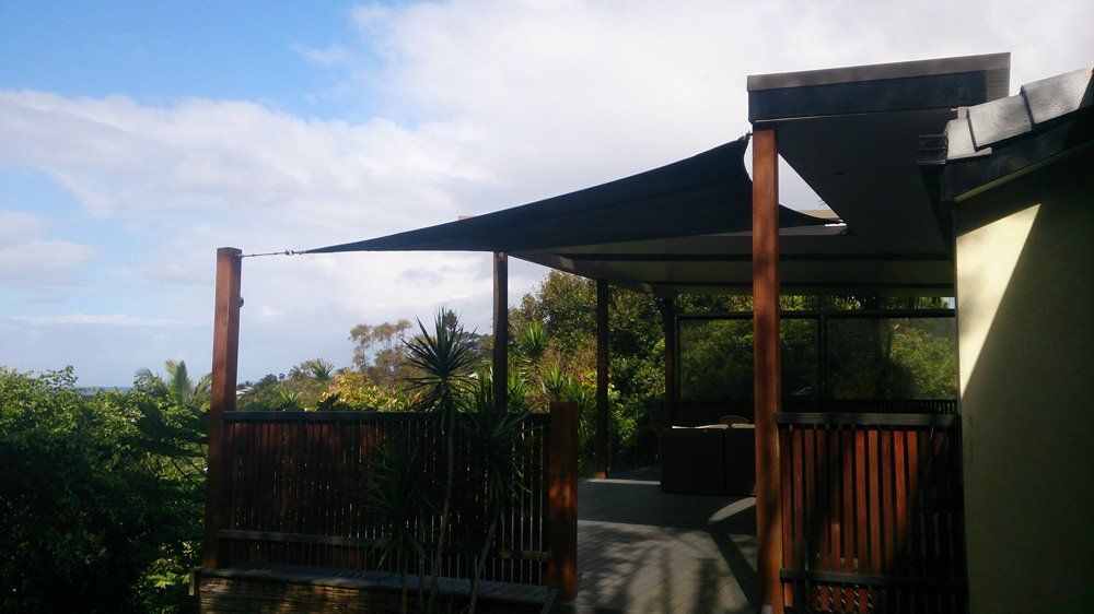 Deck Sail Charcoal — Smart Shades Lismore NSW
