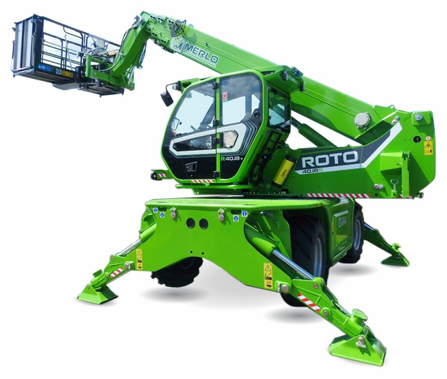 Sollevatore telescopico rotativo verde 
