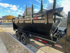 roll off dumpster in the road