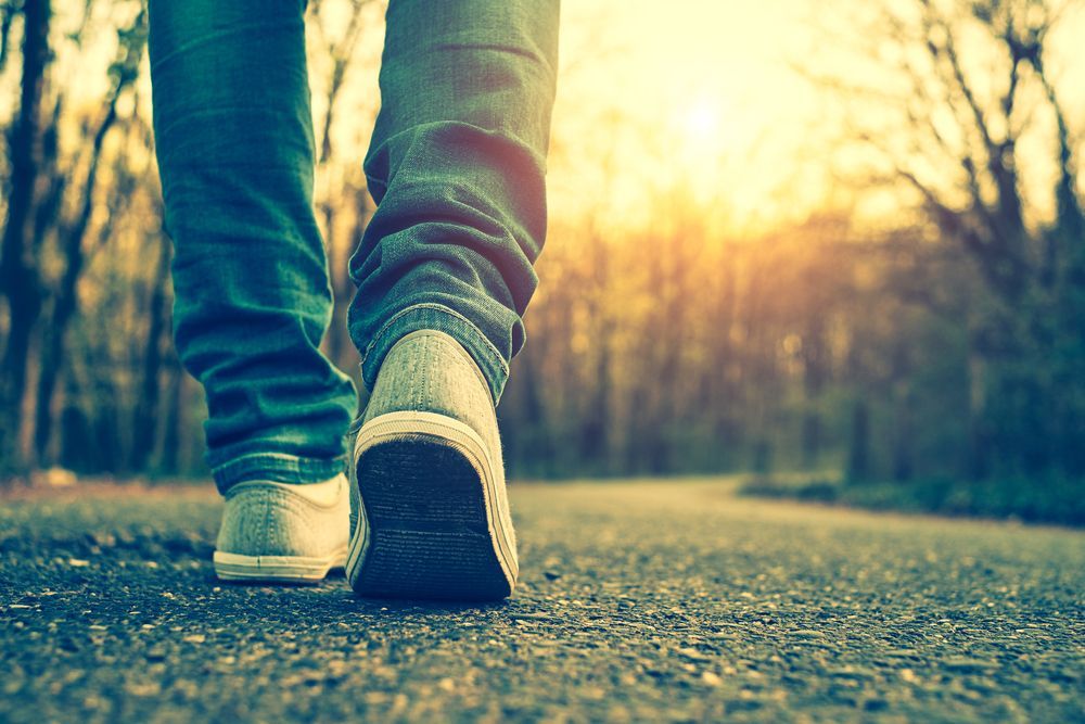 Walking into the sunset